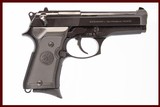 BERETTA 92 COMPACT 9MM USED GUN INV 224709 - 1 of 5