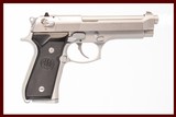 BERETTA 92FS INOX 9MM USED GUN INV 225649 - 1 of 6