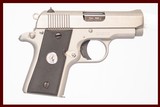 COLT MUSTANG POCKETLITE USED GUN INV 227365 - 1 of 5