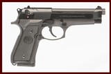 BERETTA 92FS 9MM USED GUN INV 232502 - 1 of 6
