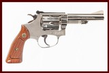 SMITH & WESSON 34-1 NICKEL 22 LR USED GUN INV 235604 - 1 of 6