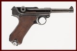 MAUSER P08 LUGER (THIRD REICH PROOF MARKED) 9MM USED GUN INV 237027 - 1 of 13