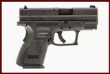 SPRINGFIELD ARMORY XD-9 SUBCOMPACT 9MM USED GUN INV 238608 - 1 of 8