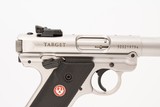 RUGER MK IV TARGET STAINLESS 22 LR USED GUN INV 241154 - 3 of 8