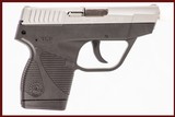 TAURUS TCP PT 738 380 ACP USED GUN INV 241431 - 1 of 8