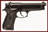 BERETTA 92FS 9 MM USED GUN LOG 246521 - 1 of 8