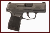 SIG SAUER P365 9MM DURYS # 249329 - 1 of 4