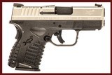 SPRINGFIELD ARMORY XDS-9 9MM DURYS # 249530 - 1 of 7