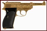 WALTHER P38 GOLD & ENGRAVED 9MM - 1 of 4