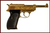 WALTHER P38 GOLD ENGRAVED 9MM