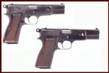 1952 FN HI POWER CONSECUTIVE PAIR 9MM