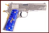 COLT 1911 GOVERNMENT MODEL CUSTOM ENGRAVED 38SUPER - 1 of 4