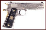 COLT 1911 GOVERNMENT MODEL CUSTOM ENGRAVED 38SUPER - 1 of 6