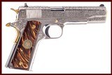COLT 1911 GOVERNMENT MODEL CUSTOM ENGRAVED 38SUPER - 1 of 6