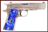 COLT 1911 GOVERNMENT MODEL CUSTOM ENGRAVED 38SUPER - 1 of 4