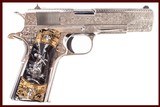 COLT 1911 GOVERNMENT MODEL CUSTOM ENGRAVED 38SUPER - 1 of 4