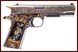 COLT 1911 GOVERNMENT MODEL AZTEC ENGRAVED 38SUPER