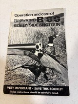 BROWNING B-SS OPERATION BOOK - Image 1 of 1