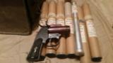 EUREKA VACUUM CLEANER CO. 1942 WWII M8 FLARE PISTOL with 6 original Parachute Flares and Storage Bin OFFERS CONSIDERED - 1 of 12