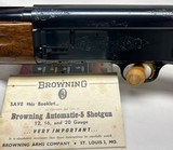 Browning A/5 20 gauge, 3” MAGNUM, Belgium made 1976, Mint Condition - 14 of 15