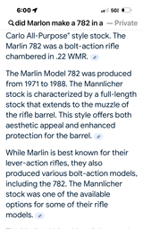 Marlin model 782 mannlicher 22 mag - 9 of 9
