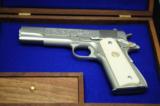 Colt Government Model MKIV Series 70 Bright Nickel with Ivory Grips - 14 of 15