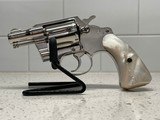 Mint 1962 Colt Detective Special nickel 2” barrel Second Issue Mother-of-Pearl (MOP) grips - 1 of 20