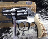 S&W .38 Military & Police Pre-Model 10 Sambar stag stocks 2.5” Snubby - 3 of 13
