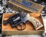 S&W .38 Military & Police Pre-Model 10 Sambar stag stocks 2.5” Snubby - 5 of 13