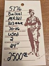 Baikal MR221 30-06 Double Barrel Rifle - 1 of 7