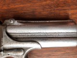 Earliest Original Remington Double Barrel DerringerNO EXTRACTOR mfg 1866Antique - 3 of 6