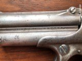 Earliest Original Remington Double Barrel DerringerNO EXTRACTOR mfg 1866Antique - 5 of 6