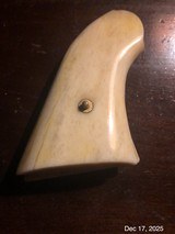 Pair of High Quality bone grips. Made for 1858 Remington. Well matched from side to side and look great. Comes with screw. Best quality.