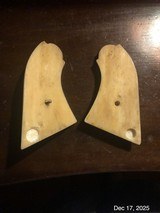 Pair of High Quality bone grips. Made for 1858 Remington. Well matched from side to side and look great. Comes with screw. Best quality. - 3 of 3