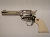 Colt SAA 44-40 Nickel w/Ivory Grips - 1 of 10