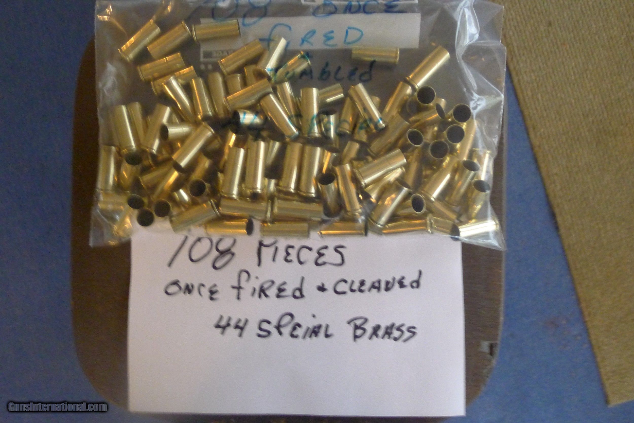 Once Fired 44 Special Brass