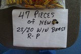 47 Pieces of REMINGTON/PETERS new unprimed 25/20 Winchester brass - 1 of 3