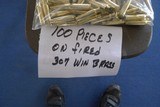 100 once fired 307 Winchester brass - 1 of 5