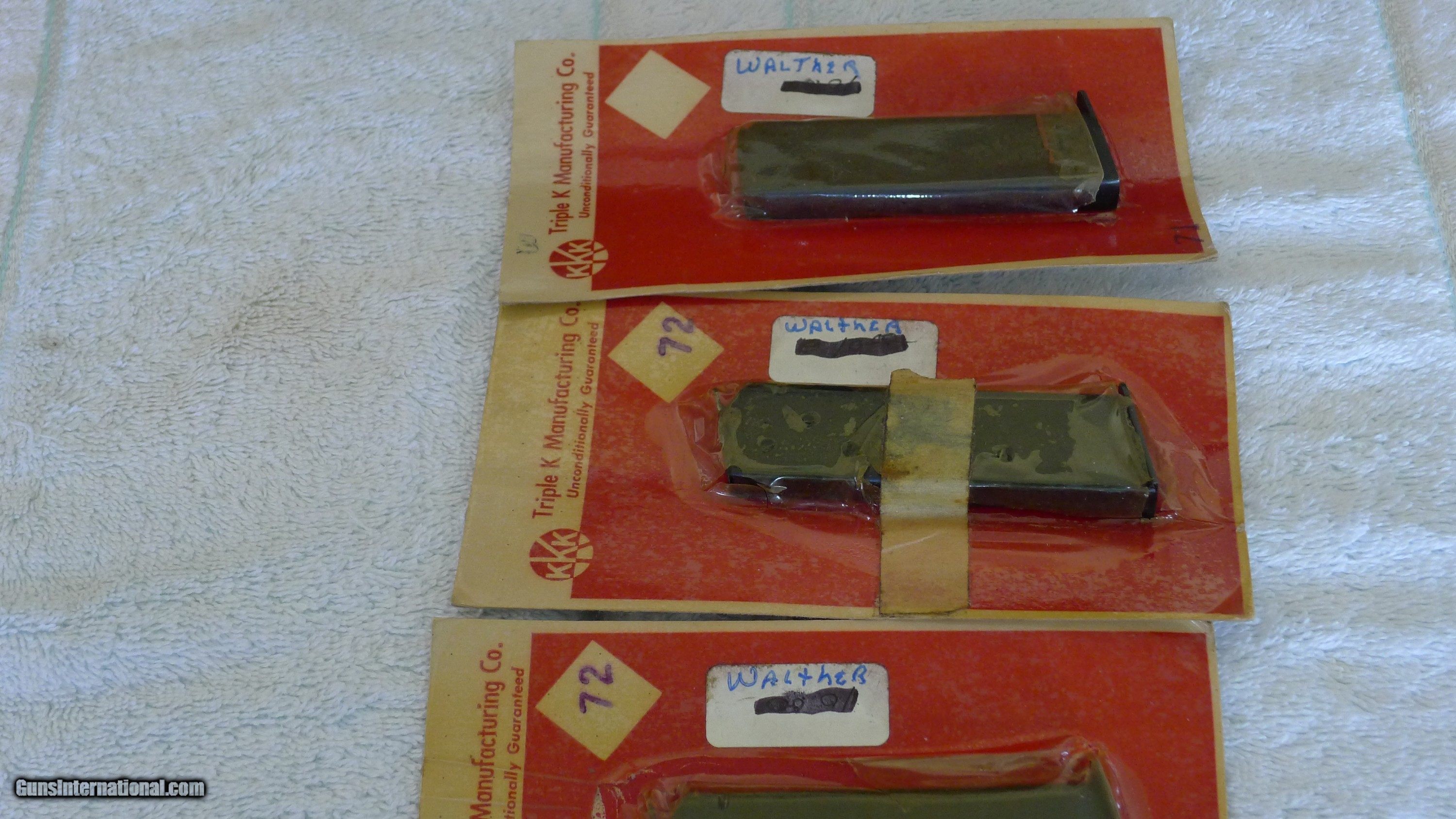 One lot of 5 TRIPLE K MANUFACTURING CO. PISTOL MAGAZINES