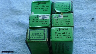SIERRA 22 CALIBER BULLETS