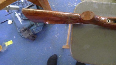 semi inletted claro walnut stock for Remington 700BDL - Image 7 of 9