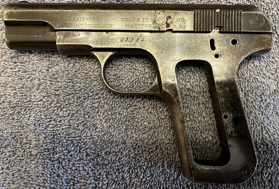 COLT MODEL 1903 STRIPPED FRAME AND COMPLETE SLIDE - Image 1 of 9