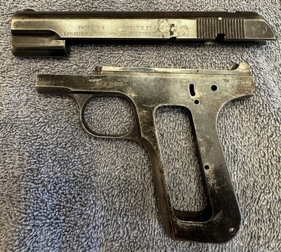 COLT MODEL 1903 STRIPPED FRAME AND COMPLETE SLIDE - Image 3 of 9
