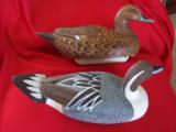 HAND CARVED HEN & DRAKE PINTAIL DECOYS - 4 of 6
