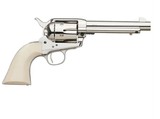 Uberti 1873 Cattleman Cody NM Nickel, Ivory Style Grip .45 Colt Single Action Revolver 5.5" Barrel 356115 - 1 of 1