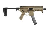 Sig Sauer SIGMPX, 9MM, Pistol, 4.5IN, PDW, FDE, SEMI, Collapsible PSB, AL KM HG, (1) 30RD Magazine, Handstop MPX-K-9-KM-PSB-FDE - 1 of 1