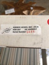 Kimber Model 82C 22lr STAINLESS STEEL VARMINT NIB One hole grouping - 12 of 12