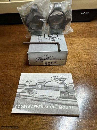 Kimber of Oregon Quick Release Scope Rings (Lever Rings)