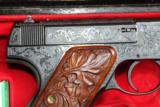1923 Colt pre-woodsman Beautifully Engraved 22LR & display case automatic pistol - 11 of 13
