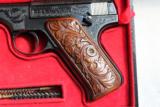 1923 Colt pre-woodsman Beautifully Engraved 22LR & display case automatic pistol - 4 of 13